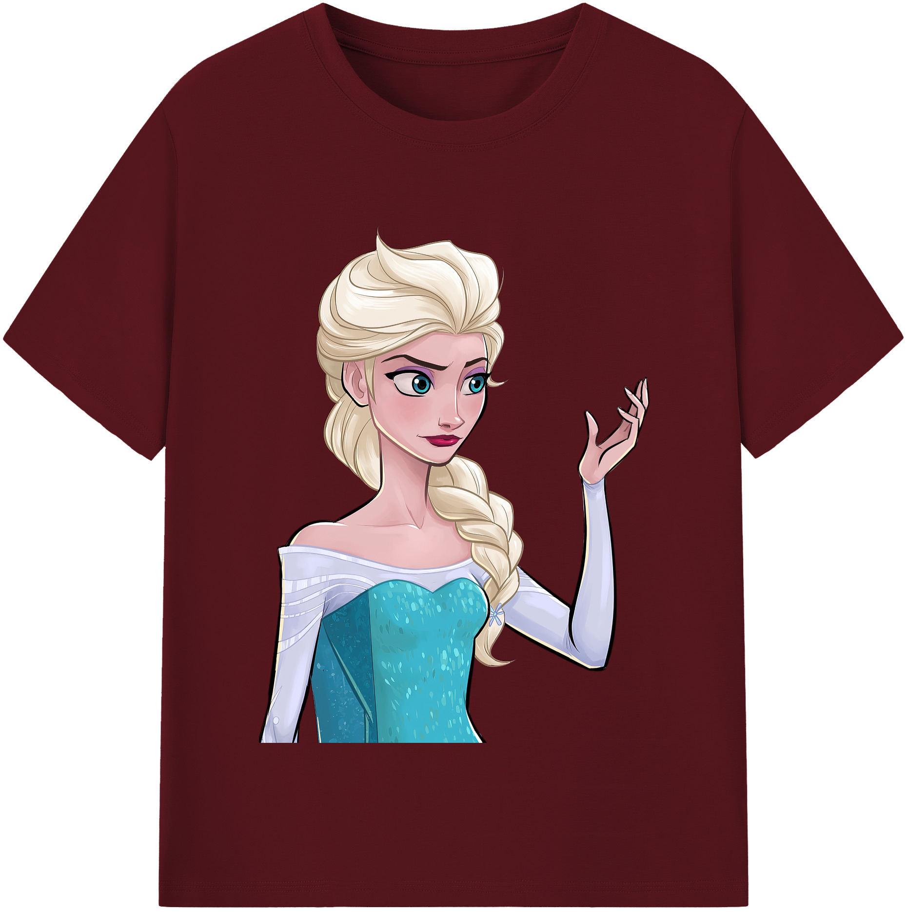 （画像用） アナと雪の女王 アンナ エルサ Frozen Anna Elsa 綿100％半袖Tシャツ（フロントプリント）
